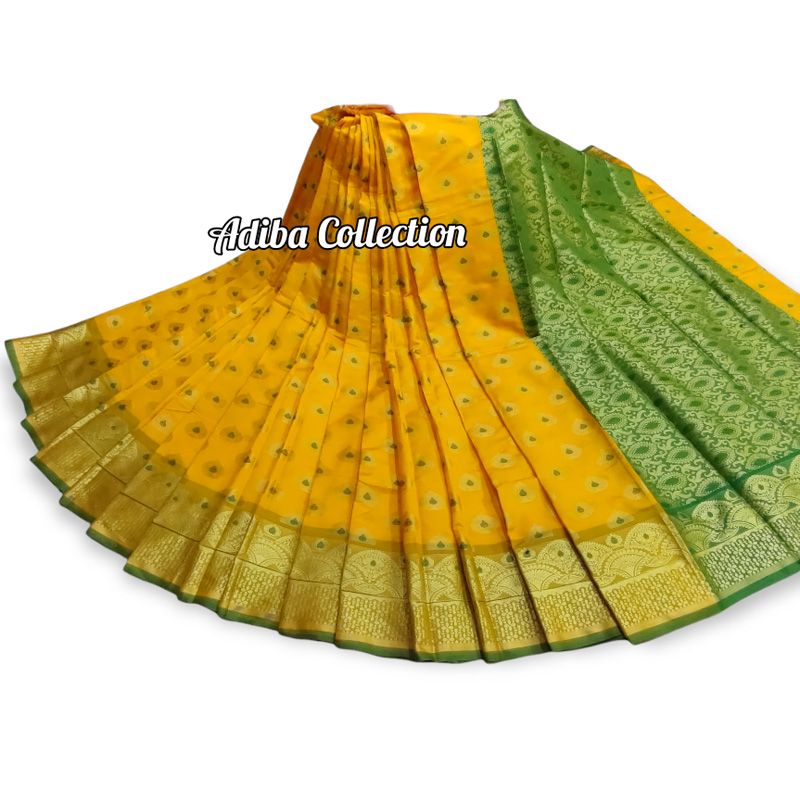 Saree Semi Katan Saree Without Blouse Pice  For Women'S - Sharee For Women