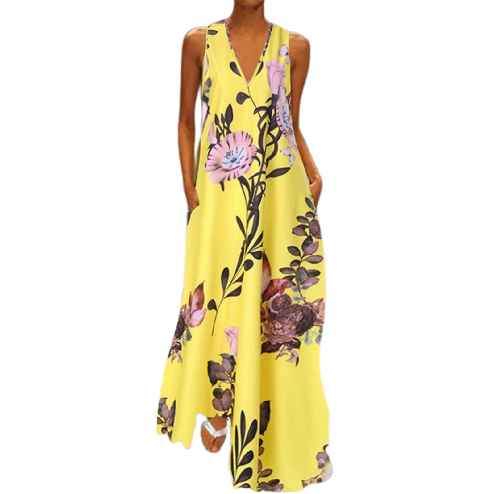 Summer Dress V Neck Women Large Sizes Dress