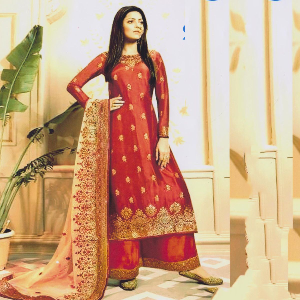 Multi Color Georgette Unstitched Salwar Kameez for Women