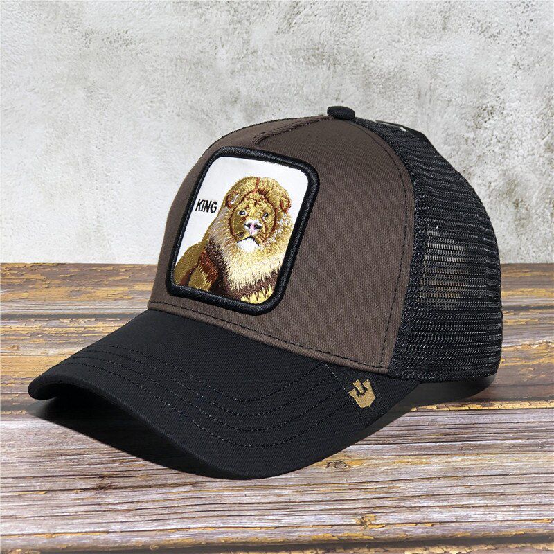 1pc Adjustable,Black Animal Elephant Exquisite Embroidery Baseball Cap Anime Cute Embroidery Summer Mesh Men's Outdoor Sunshade hats