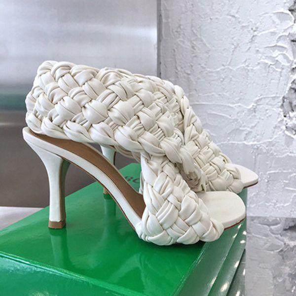 October Women Open Toe PU Influencer Heeled Sandals Street Snap Stiletto Heel Slip-on
