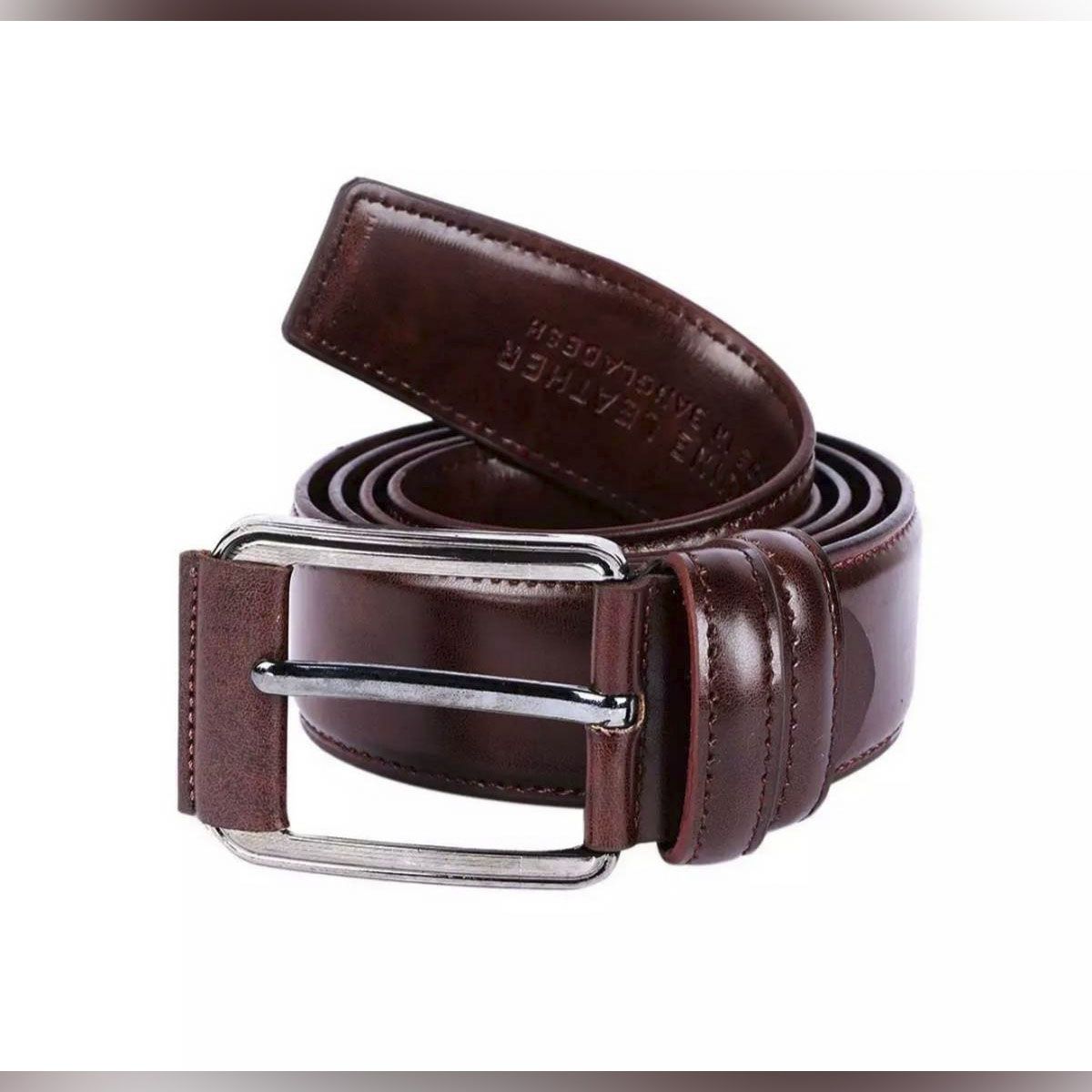 Brown Artificial Leather Formal Belt For Me