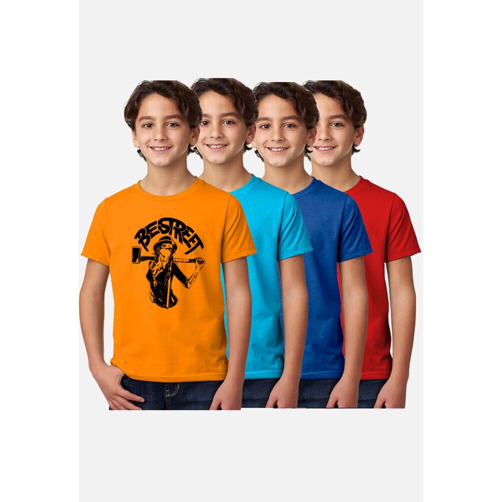 Pack of 4 pc combo Slim fit Half sleeve t-shirt.