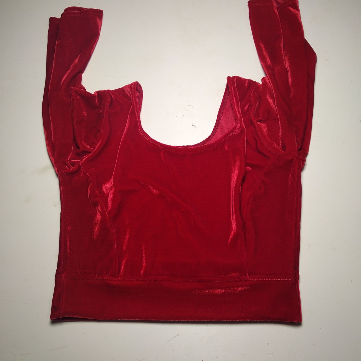 Indian Stylish Velvet Blouses Three Quarter Sleeves For Women