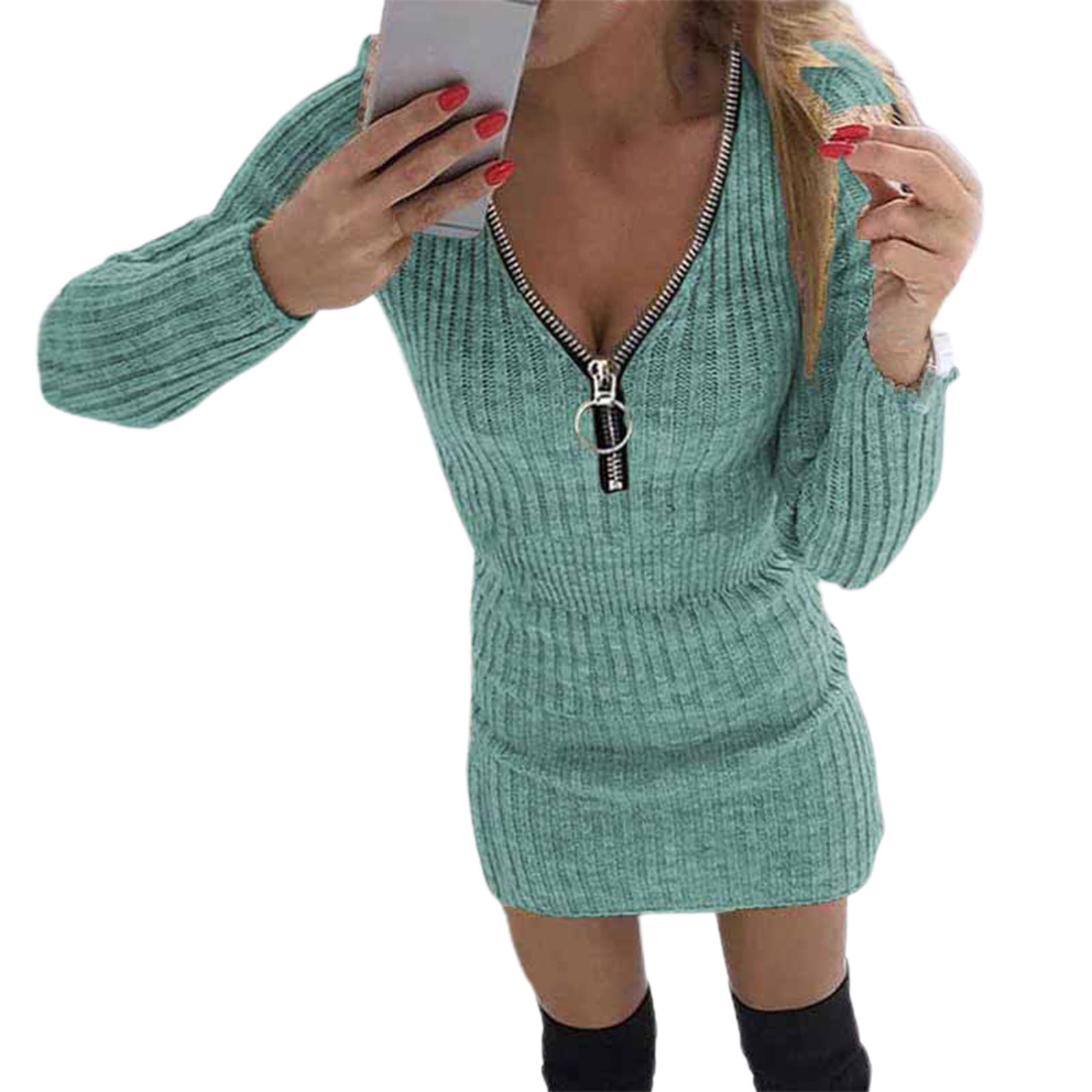 Slim Dress Skinny Waist Tied Knitting Dress