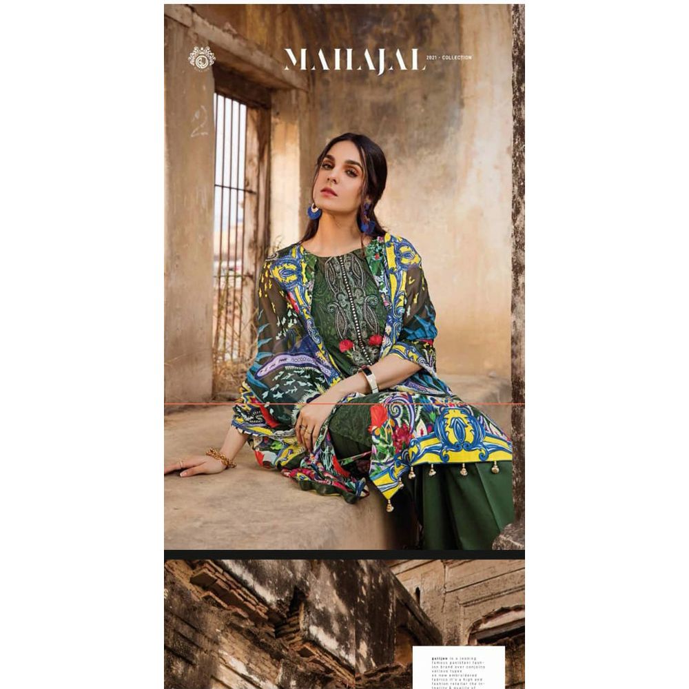 Pakistani exlusive MAHAJAL digital printed lawn dress collection (3 Piece)