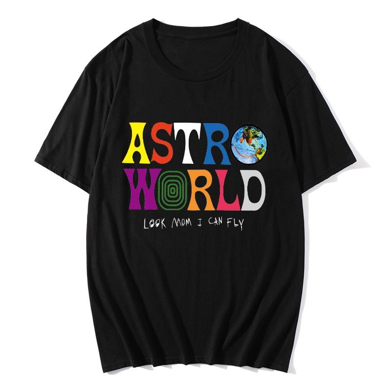 Travis Scotts Astroworld T shirt Letter Print Men Women Fashion Cotton Oversized T-shirt Kid Boy Hop Tees Tops Black Clothes