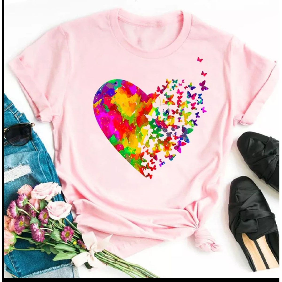 Ladies Short Sleeve Cotton & PolyesterT-Shirt - T Shirt For Women
