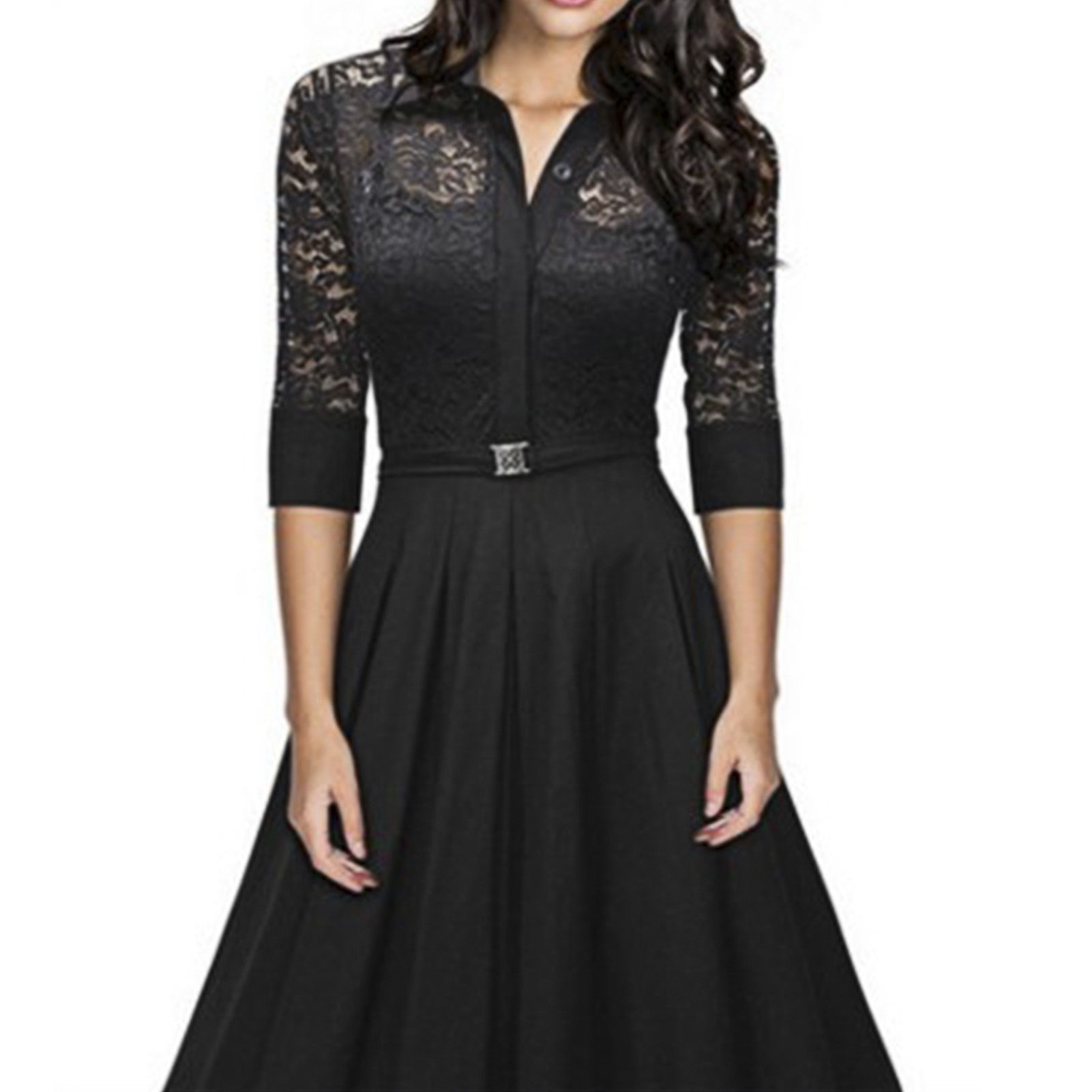 Office Dress A Line Elegant Romantic Pullover Dress