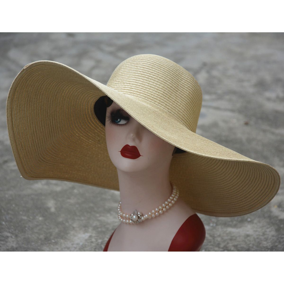 7.1''/18cm Foldable Oversized Huge Wide Brim Sun Beach Hats Straw Summer Wedding Womens Ladies Floppy Party Dressy