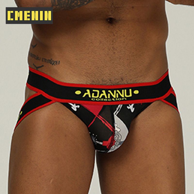 CMENIN 1pcs  Floral Cotton  Men Underwear thongs Mens Jockstrap Ins Style Thongs And G strings CMENIN 1pcs Soft Threadwork Innerwear AD302