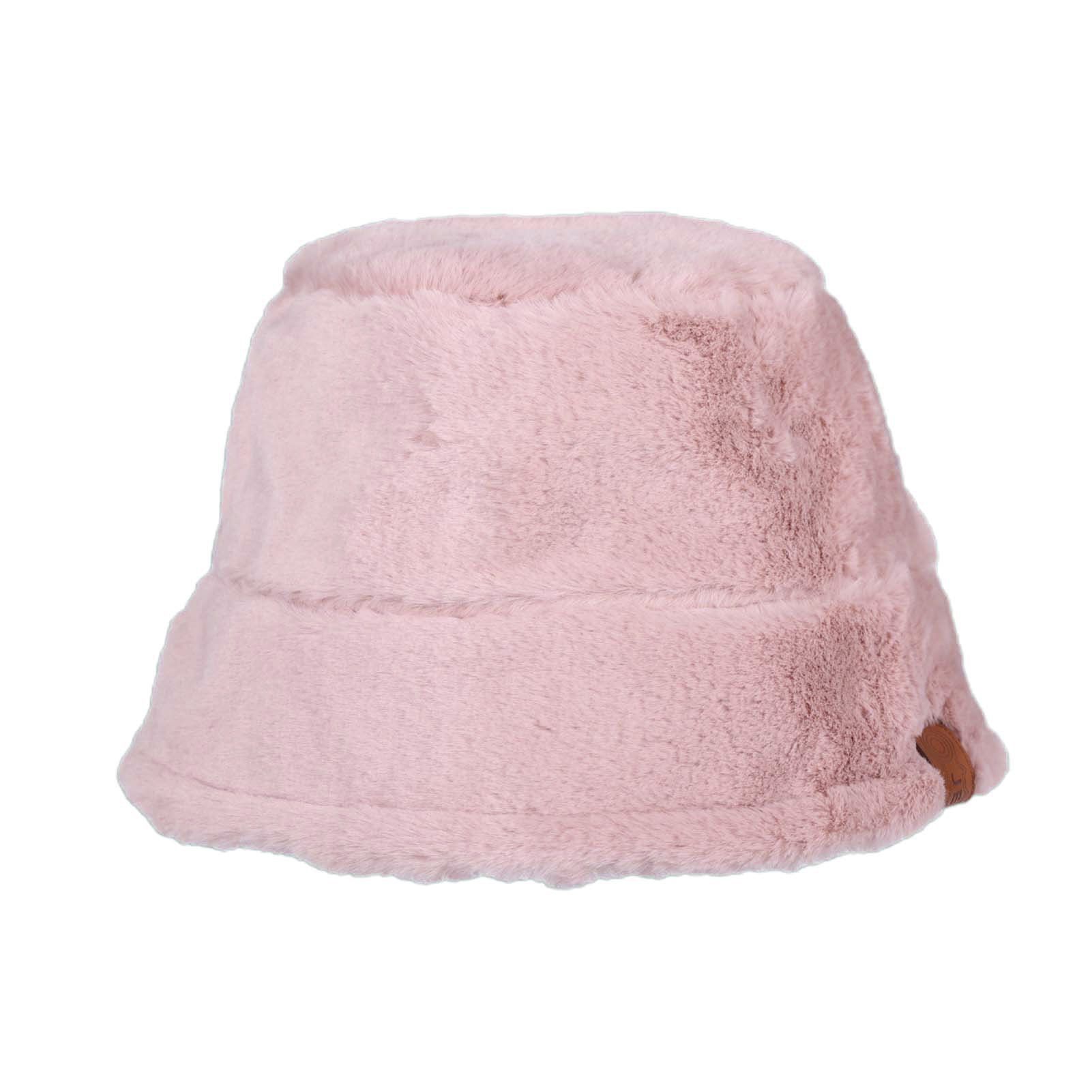 Bucket Cap Windproof Women Solid Color Plush Fisherman Cap
