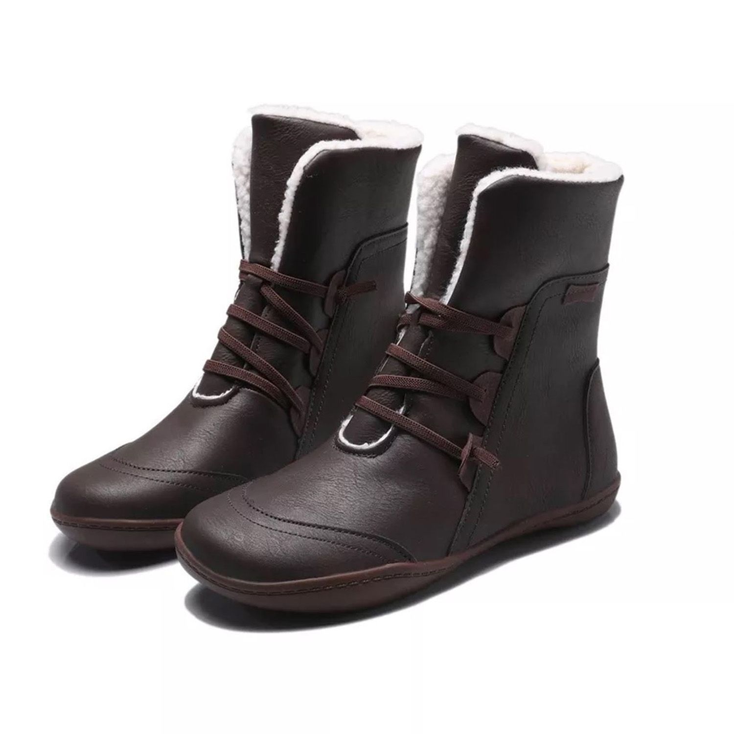 Ankle Boots Soft Sole Vintage Plush Lined Women Ankle Boots