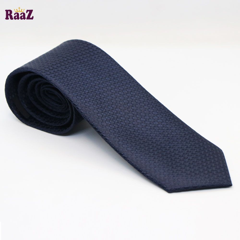 Navy Blue Stylish High-Quality Formal Fashion Premium Silk Business Wedding Party Necktie For Men