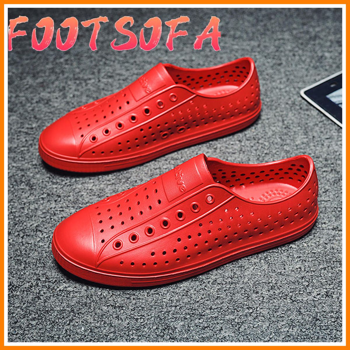 Great Native Hole Shoes Men's and Women's Beach Shoes Couple's Non-Slip Soft Bottom Integrated Sandals Trendy Eva Sandals Women's