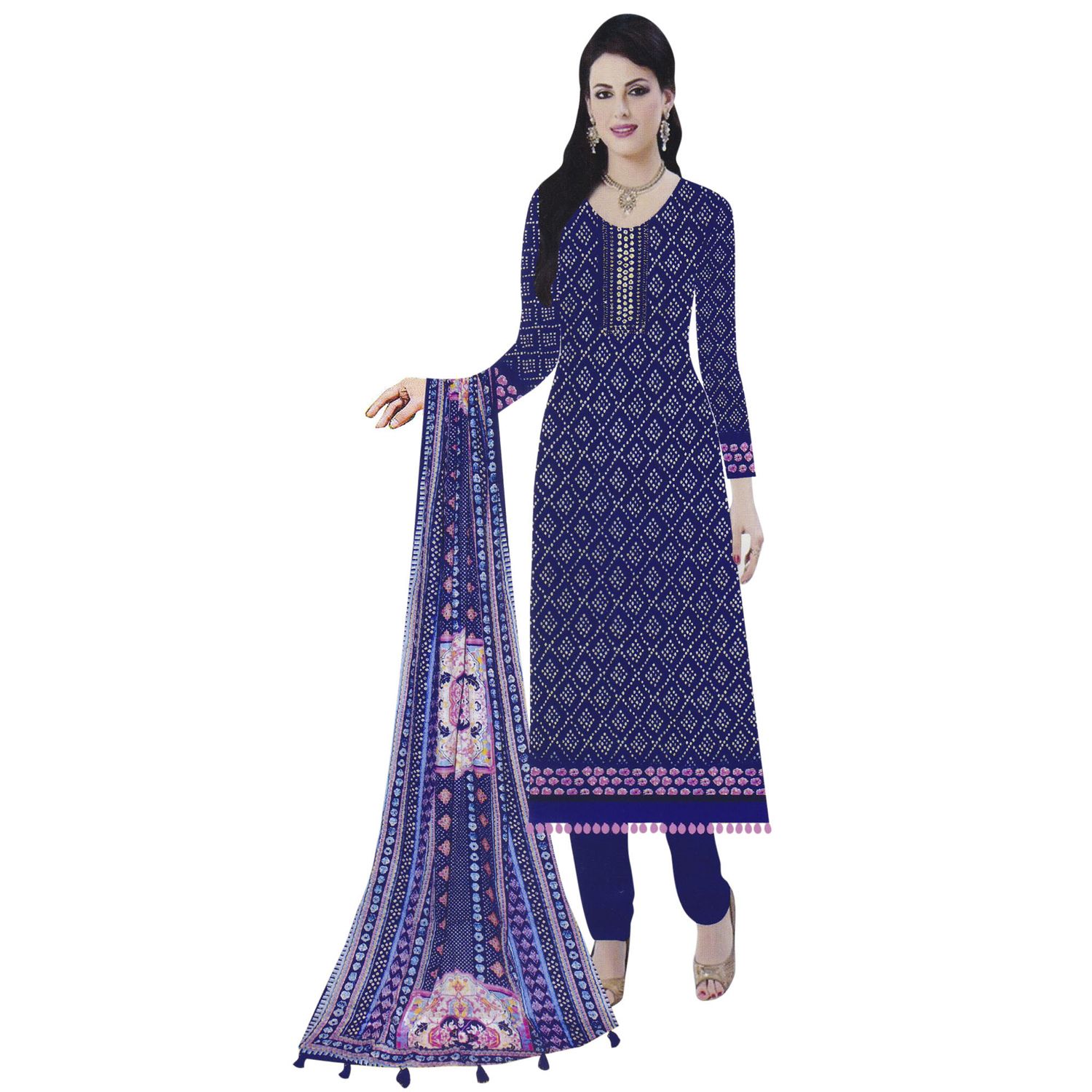 New Cotton Unstitched Salwar Kameez for Women