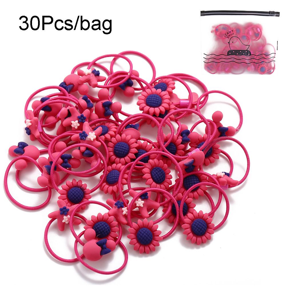 【BestGO】1000 Pieces / Set Korean Fashion Hairband Color Rubber Band Ponytail Hairband Hair Accessories