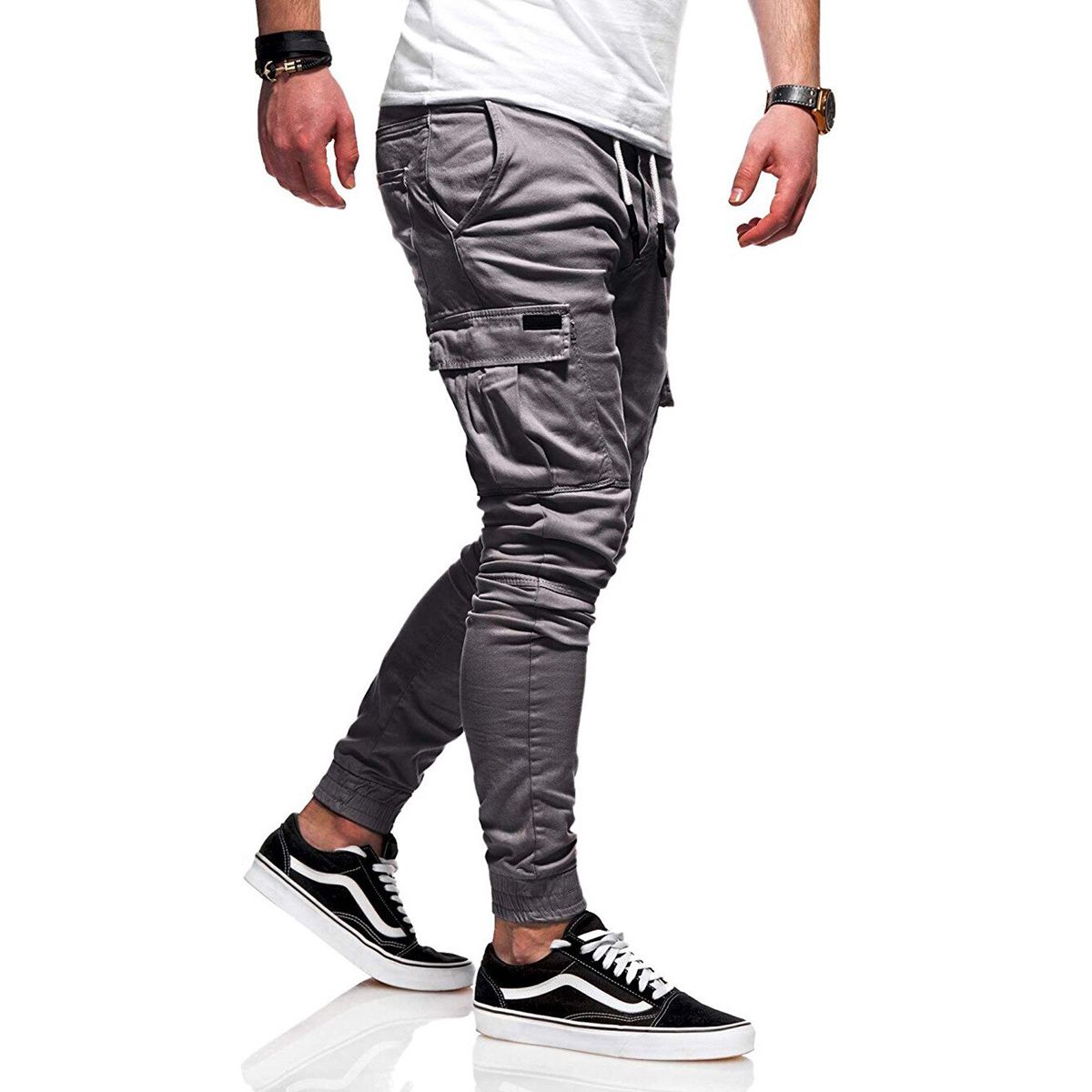 2021 Men's New European Size ple casual men's shorts with loose strap