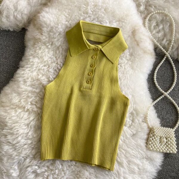 Polo tops for woman off shoulder crop tops sleeveless cami omighty camisole solid color slim fit camis for women hot