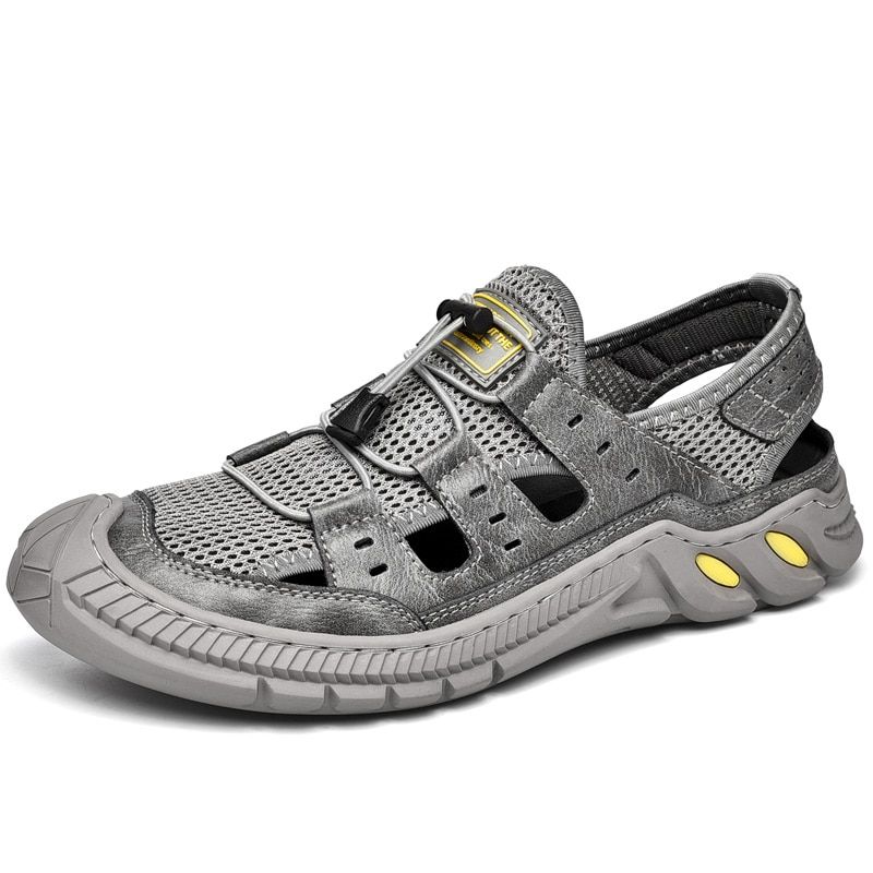 Summer Mesh Men Sandals Breathable Men Beach Shoes Designer Men Hiking Sandals Comfortable Slippers Flip-flops Plus Size 38-46