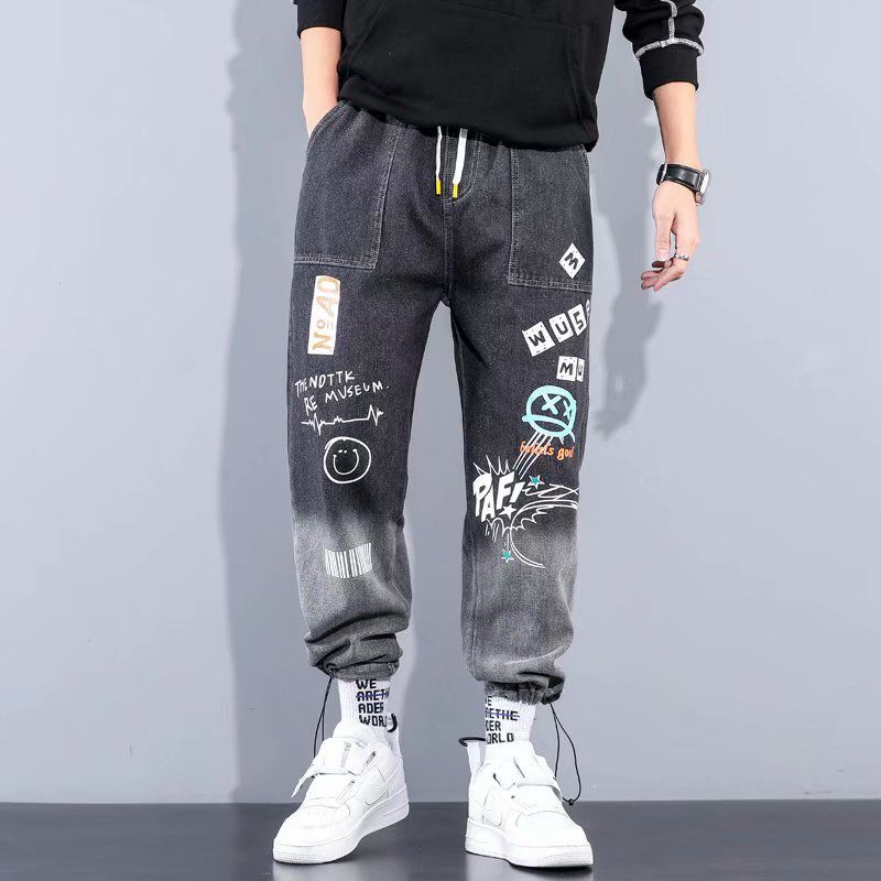 High quality Fashion Men's Cargo pants Hop Trend Streetwear Jogging Pants Men Casual Elastic Waist Men Clothing Trousers