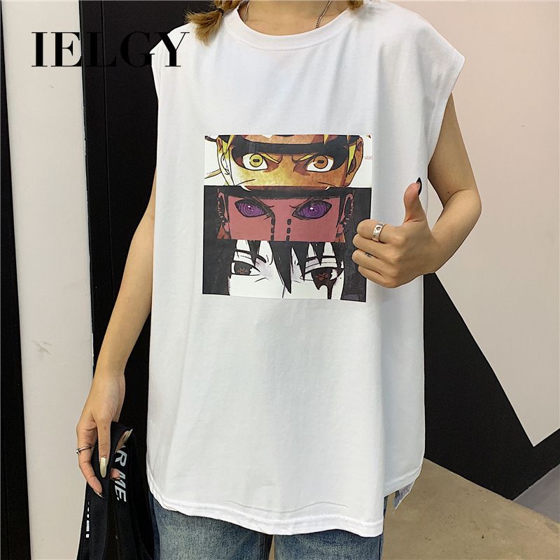 IELGY Men's Tank Top Summer Loose Hip Hop Sports Sleeveless T-Shirt Top