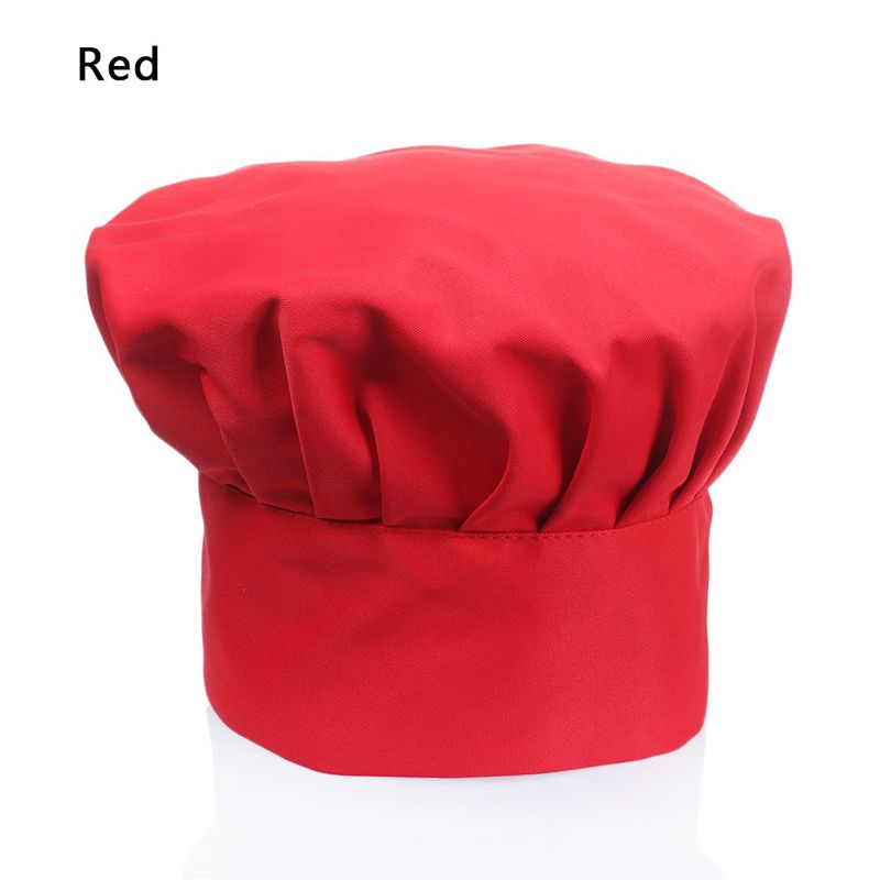 Adjustable Chef Hat Restaurant Kitchen Baker Catering Cooking Cap Women Men Unisex Striped Plain Working Cap Uniform Cooker Hat