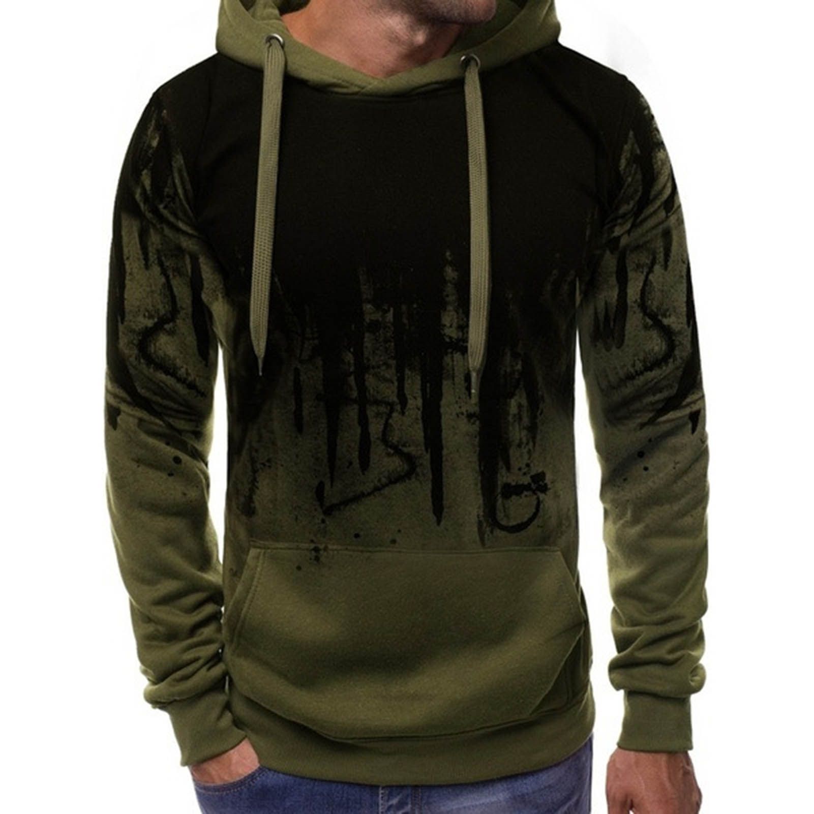 Pullover Sweatshirt Thick Splashing Letter Pt Hooded Pullover Sweatshirt