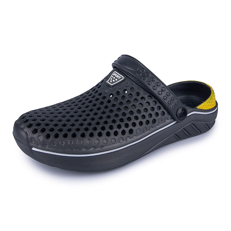 Men's Beach Sandals Women Summer Slippers Unisex Slip-on Clogs Shoes Flat Slides Couple Sandy Shoes Outside Indoor Non-slip
