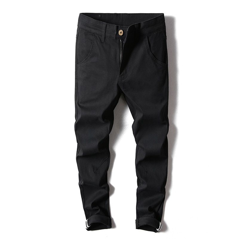 jantour Spring summer New Casual Pants Men Cotton Slim Fit Chinos Ankle-Length Pants Fashion Trousers Male Clothing 27