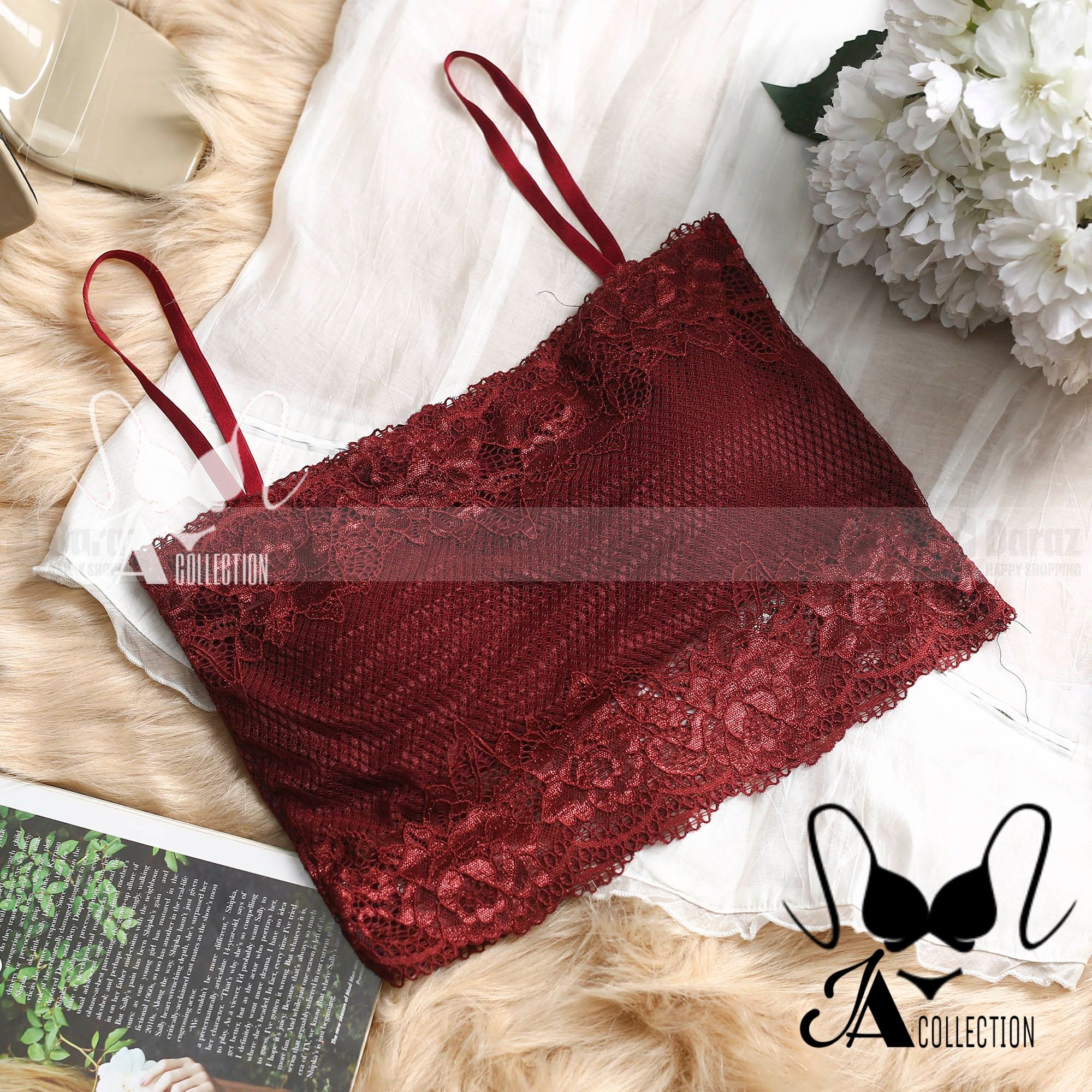 Slim Strap Premium Foam Lavender padded Lace Body Shaped Bra pad Removal Bra Teenagers Bra Younger Women Bra for Sexy Girls JA Collection