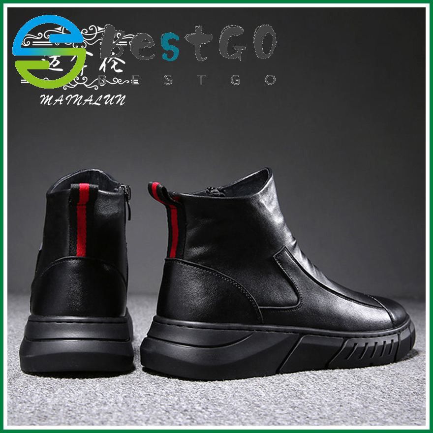 Martin Boots Men's British Style High-top Leather Shoes Men's Shoes Autumn Middle-top Winter Leather Boots Men