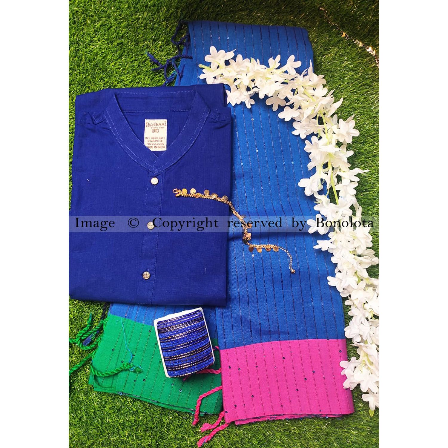 Chumki saree & Indian Panjabi Couple Package