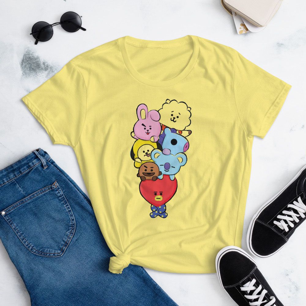 Bts Bt21 Doll Design Summer Collection T-Shirt - T Shirt For Man - T Shirt For Man - T Shirt For Man