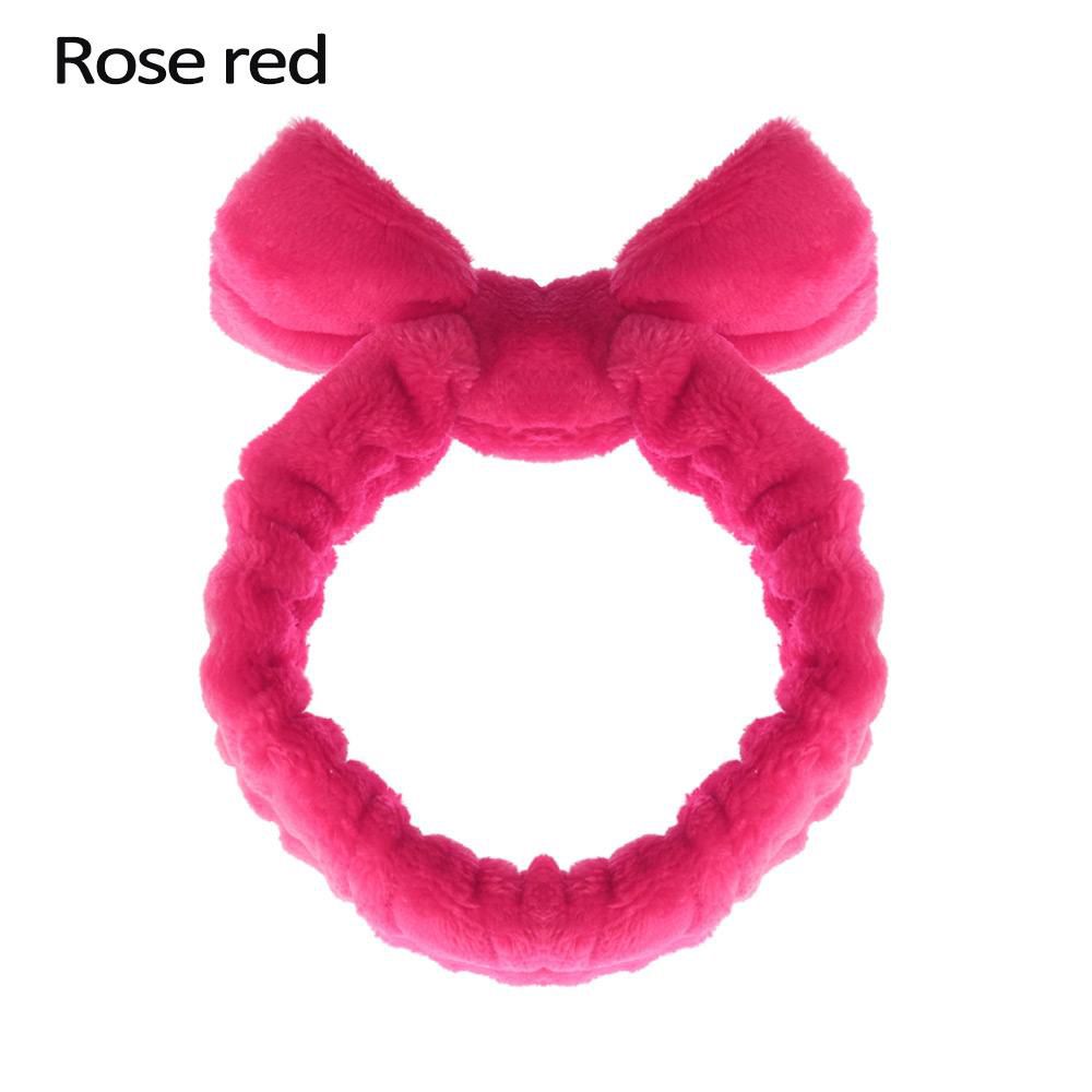 【BestGO】Fashion Soft Head Wraps Girls Turban Coral Fleece Makeup HeadbanWomen Bow Hair Band Wash Face