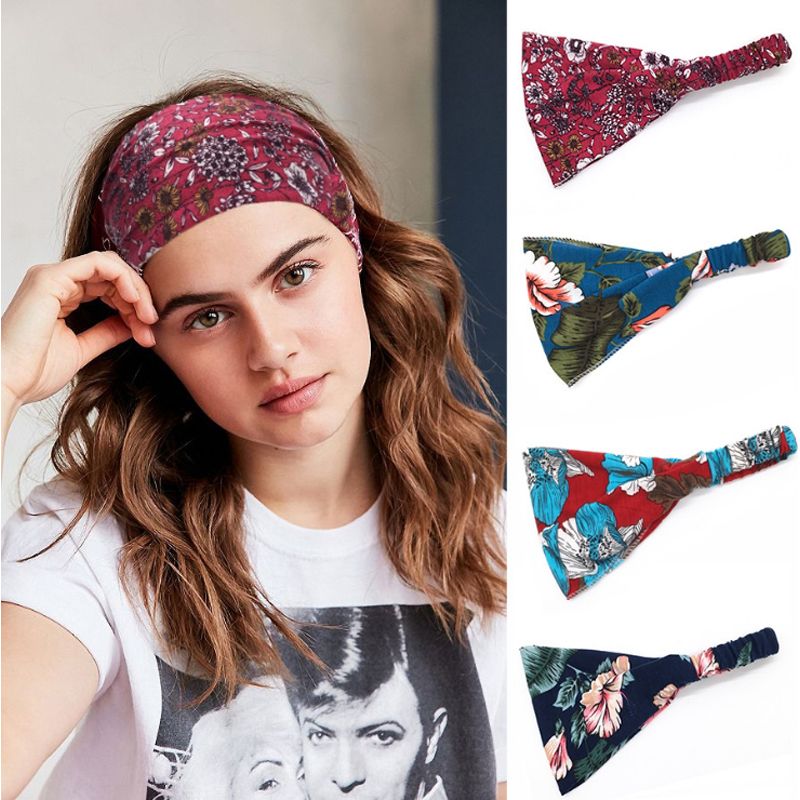 【BestGO】Women Elastic Stretch Headband Turban Running WiOutdoor Sports Yoga Hairband