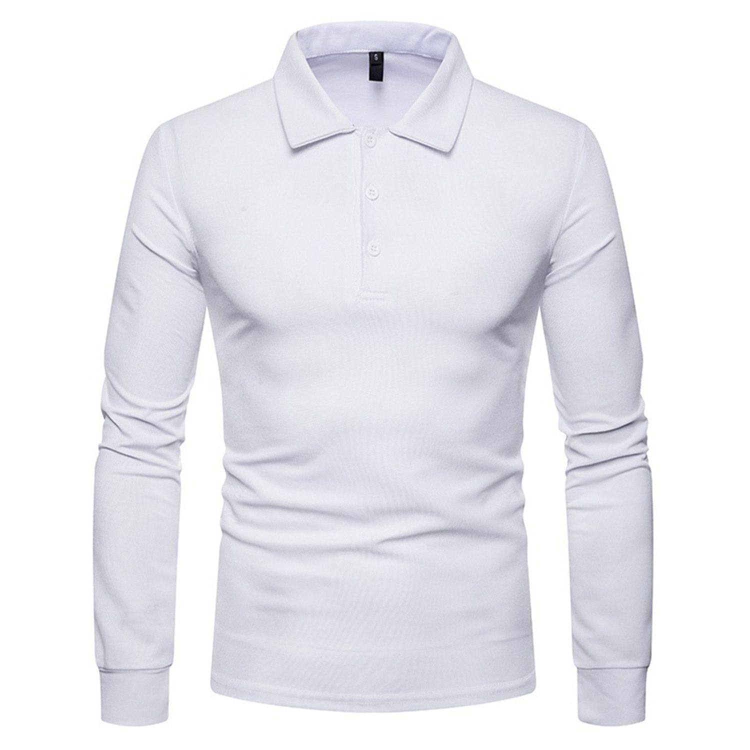Pullover Top Elastic Solid Color Buttons Neck Pullover Top