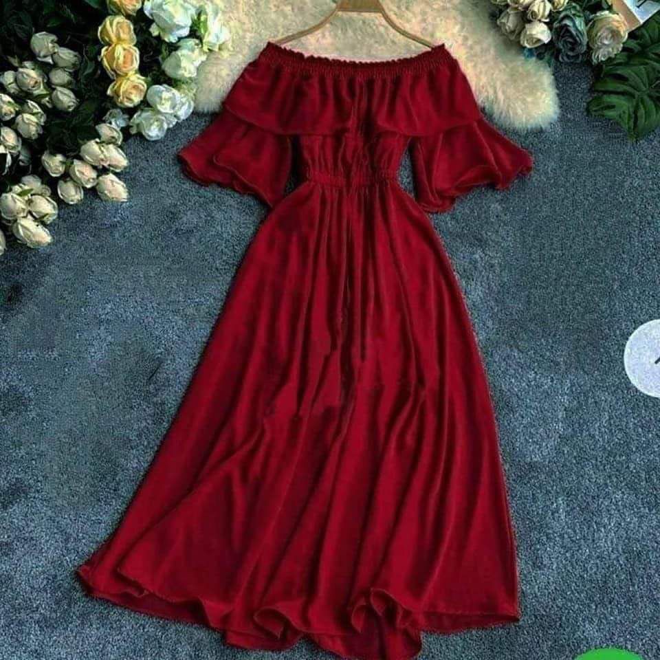 Georgette party dress with inner