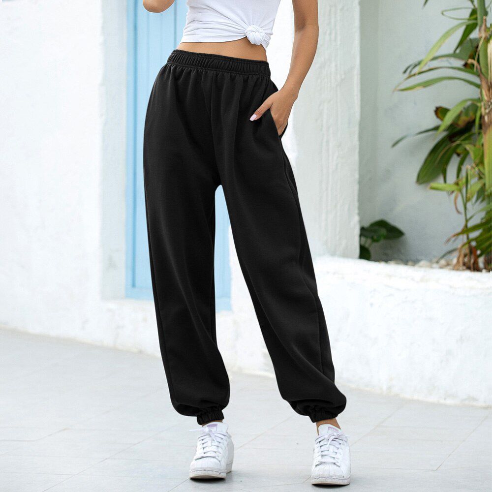 Sweatpants Women Casual Baggy Sports Pants Joggers Wide Leg Oversized Streetwear High Waisted Trousers Women