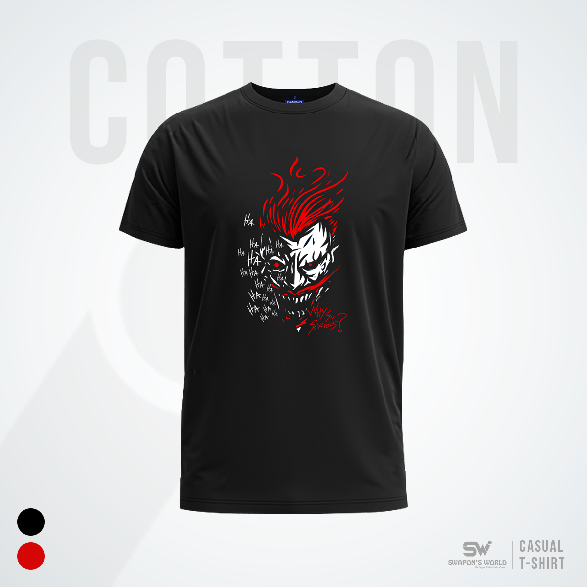 Black Cotton Short Sleeve T-Shirt for Men Code- SW10021T - T Shirt For Men - T Shirt - T Shirt For Man