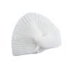 Women Solid Color Knitted Beanie Hat Cross Turban Autumn Winter Hair cessory