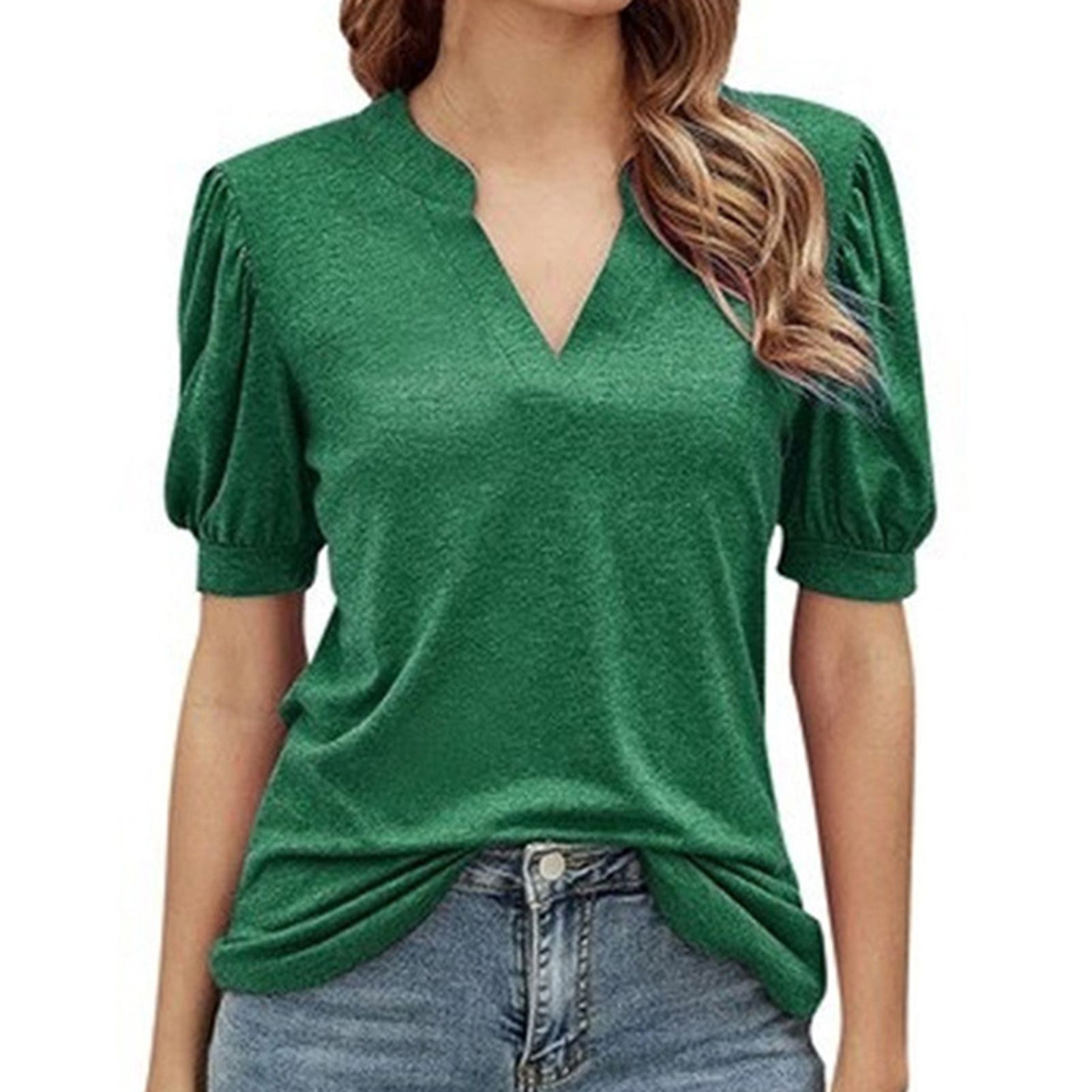 Summer Blouse Breathable Colorfast Women Top