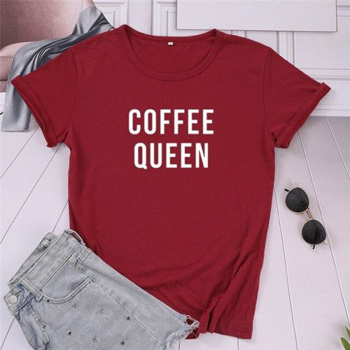 Coffee Queen T Shirt Women's Short Sleeve