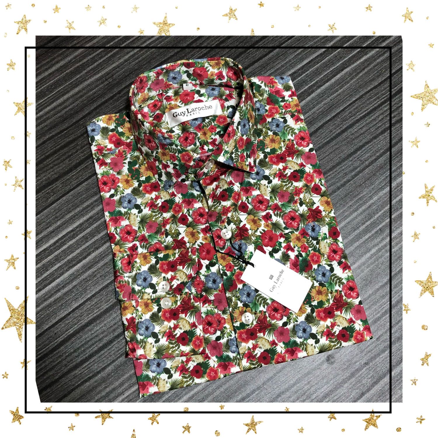 Guy Laroche Floral Printed Full Sleeve Casual Shirt Chinese Style