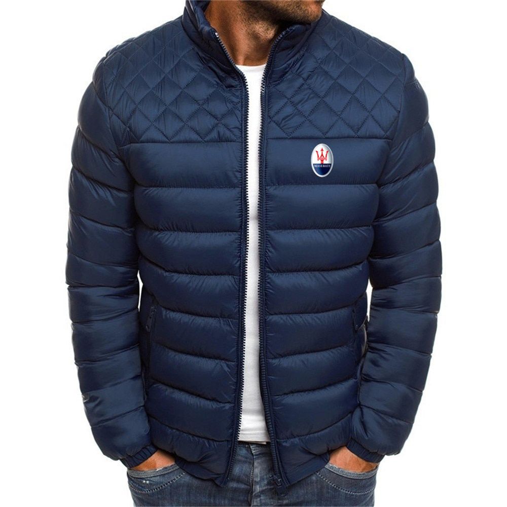 Maserati men's autumn and winter printing logo slim padded jacket casual thick warm cotton jacket male AB9