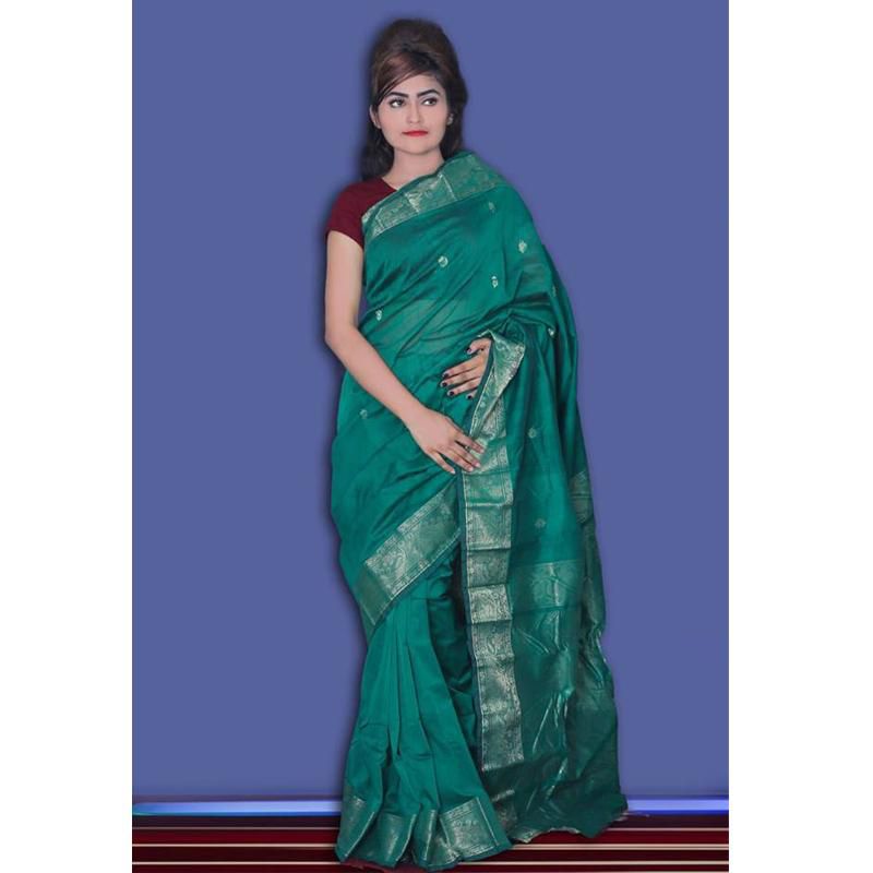 Half Silk Jamdani Sharee Without Blouse Piece For Women’s By Lootbox.