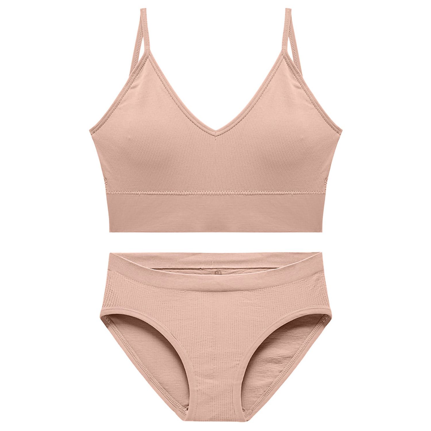 Bra Panties Non-tre Pure Color Gathering Bra Underpants