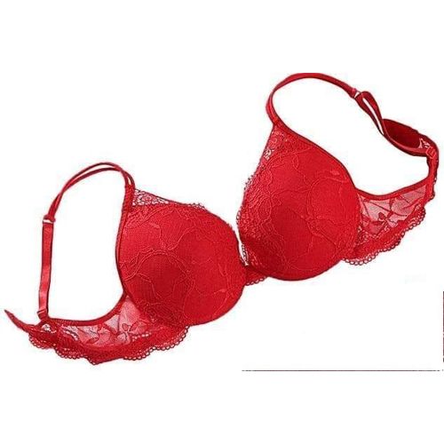 Red comfortable net  Foam Bra For Women