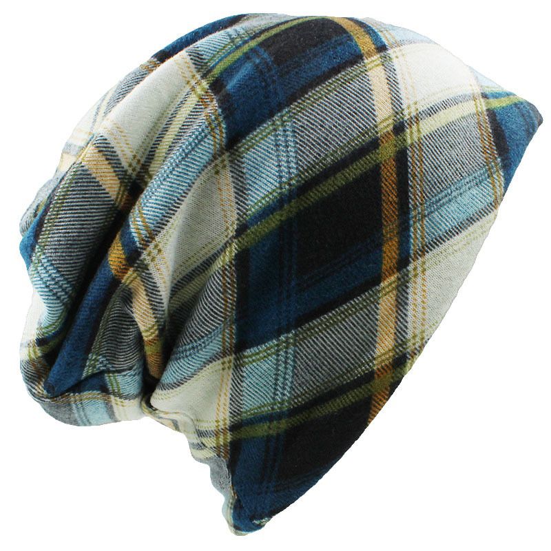 LOVINGSHA Brand Autumn Winter Hats For Women Plaid Design Contrast Color Ladies hat Skullies And Beanies Men Hat Uni HT022
