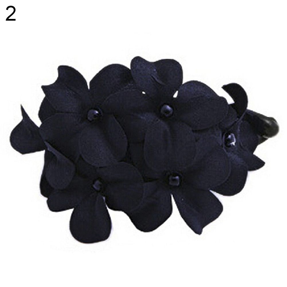 Women Girl Handmade Flower Barrette Hair Clip Hair Pin Claw Ponytail Accessory